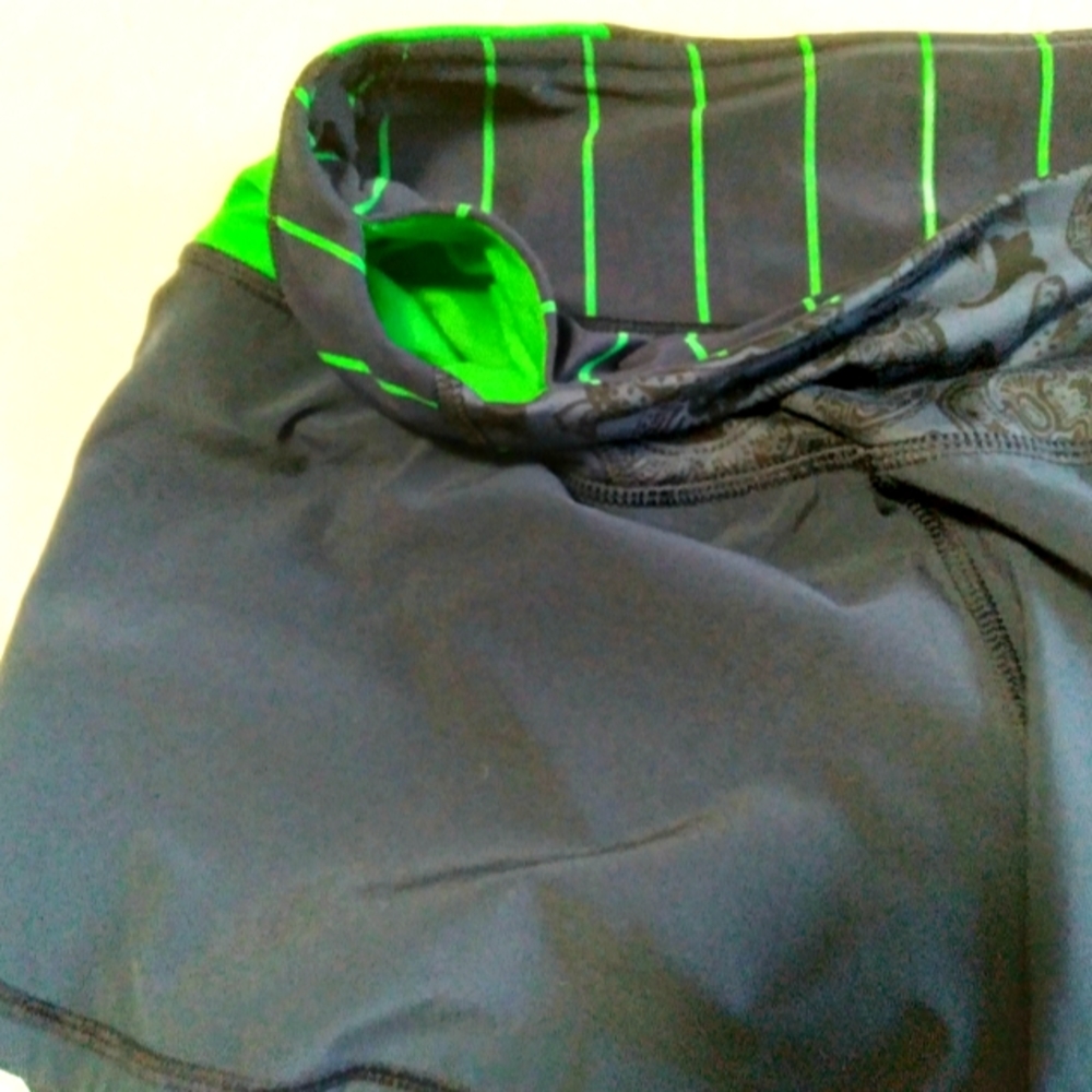 Lululemon Speed Runnig Shorts Secure Back Pocket Lined High-rise Navy Paisley - Picture 9 of 11